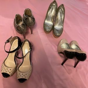 4 pairs of shoes in total, separate or together. Some new and some gently used.